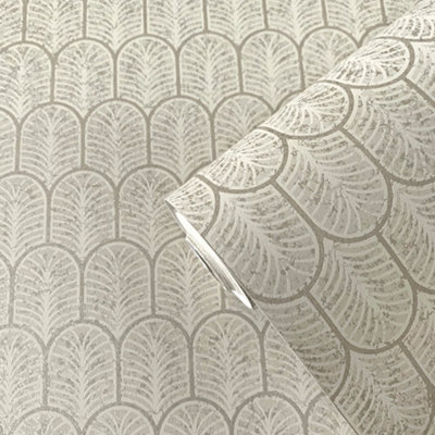 Galerie Lustre Collection Geo Arch Wallpaper Roll from B&Q