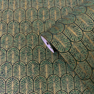 Galerie Lustre Collection Geo Arch Wallpaper Roll from B&Q