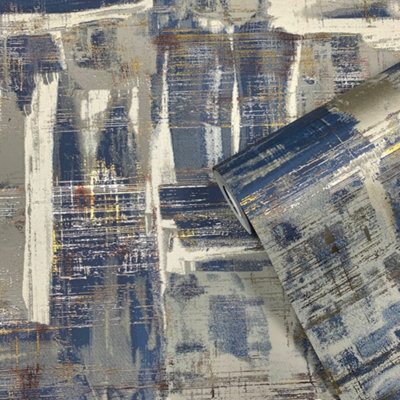 Galerie Lustre Collection Metallic Abstract Wallpaper Roll from B&Q