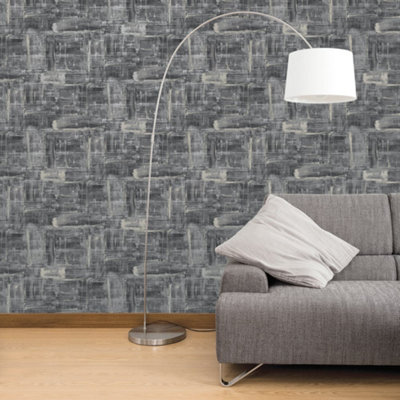 Galerie Lustre Collection Metallic Abstract Wallpaper Roll from B&Q