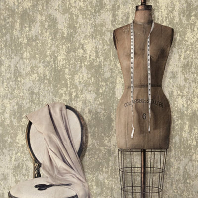 Galerie Lustre Collection Metallic Concrete Wallpaper Roll from B&Q