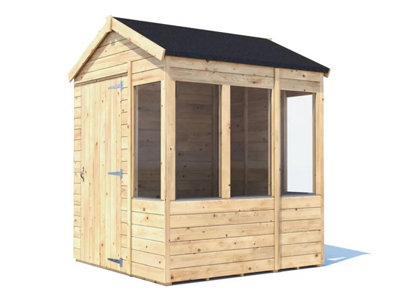 Dunster House Potting Shed Apex Roof W6' X D6' (W1.8M X D1.8M) Superfelt Included Overlord Modular from B&Q