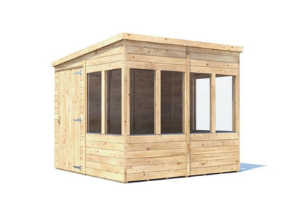 Dunster House Potting Shed Pent Roof W8' X D8' (W2.4 X D2.4M) SuperfeltOverlord Modular from B&Q