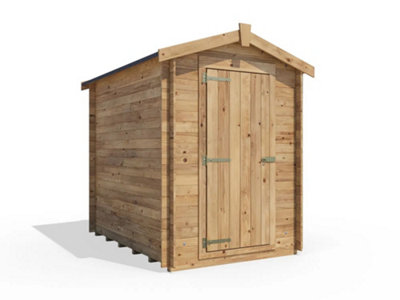 Dunster House  Heavy Duty Log Shed 19mm Tongue & Groove WallsW5' X D7' / W1.5M X D2.0MPressure TreatedTaarmo from B&Q