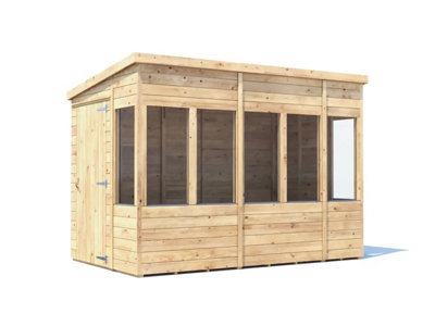 Dunster House Potting Shed Pent Roof W6' X D10' (W1.8M X D3.0M) SuperfeltOverlord Modular from B&Q