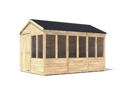 Dunster House Potting Shed Apex Roof W8' X D12' (W2.4M X D3.6M) Overlord Modular from B&Q