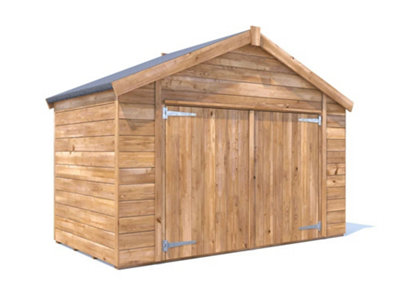 Dunster House Bike Shed W2.4M X D1.2M / W8' X D4'Fully Pressure TreatedSuperfelt Overlord Modular from B&Q