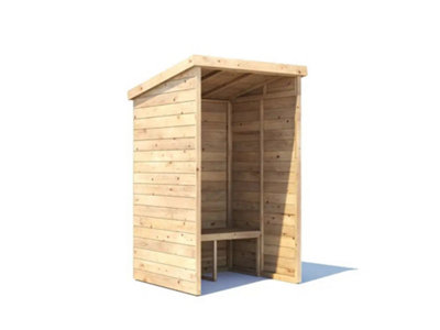 Dunster House Garden Arbour With Pent RoofW1.2M X D1.2M / W4' X D4' Pressure TreatedApocallipo from B&Q