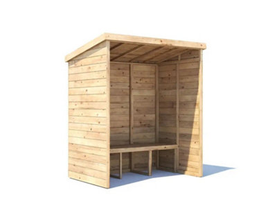 Dunster House Garden Arbour With Pent RoofW1.8M X D1.2M / W6' X D4'Pressure TreatedApocallipo from B&Q