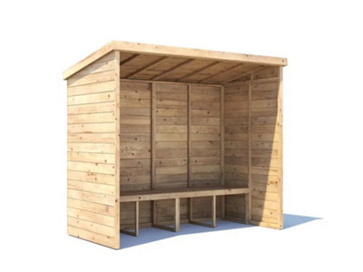 Dunster House  Garden Arbour With Pent RoofW2.4M X D1.2M / W8' X D4'Pressure TreatedApocallipo from B&Q