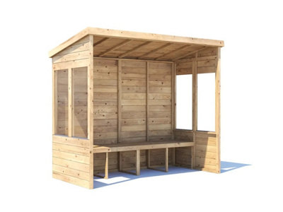 Dunster House Garden Arbour With Glazed PanelsW2.4M X D1.2M / W8' X D4'Pressure TreatedApocallipo from B&Q