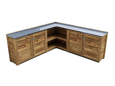 Dunster House Unisex Brown Garden Kitchen Double, W2m X D2m / W7' X D7' In - Image 3