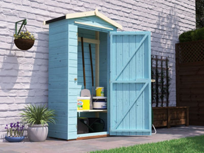 Dunster House Wooden Tool Shed 2M X 1M Sentry Box Wooden Garden Storage Talia Tool Rail Roof Felt