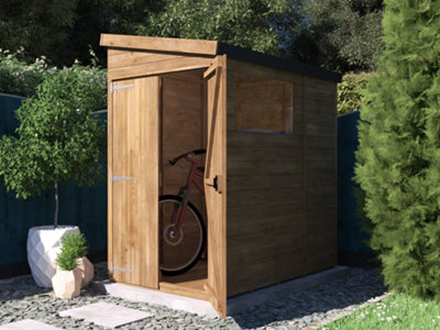 Dunster House Garden Shed 1.2 X 1.8M (4' X 6') 15mm Walls Outdoor Storage Window Overlord Pent Roof