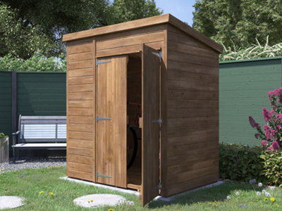 Dunster House Garden Shed 1.8 X 1.2M (6' X 4') 15mm Walls Wooden Outdoor Storage Overlord Pent