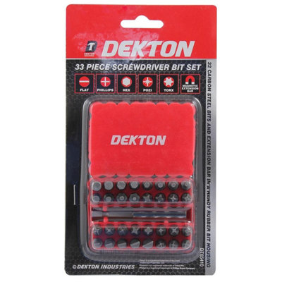 Dekton Dt65410 33 Piece Screwdriver Bit Set With Magnetic Bit Holder