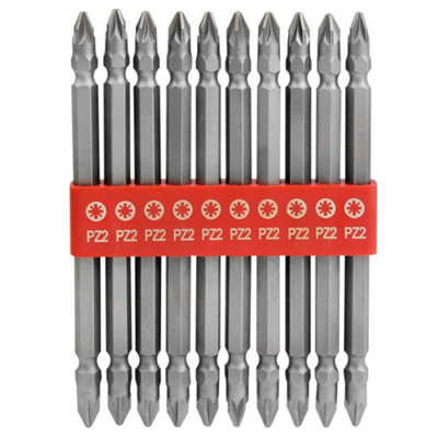 Dekton 10Pack Crv 110mm Double Ended Pz2 Bit Set. from B&Q
