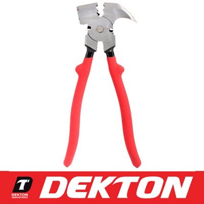 Dekton 7 In 1 Fencing Pliers Wire Cutters Staple Remover Clamp Pincer 10" 250mm from B&Q