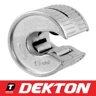 Dekton Quick Rotary Copper Pipe Tube Cutter Slicer Wheels Plumbing Cutting 15Mm