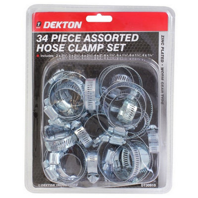 Dekton Dt30910 Hose Clamp Set Assorted 34Pc from B&Q
