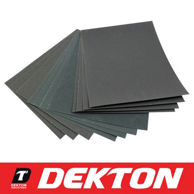 Dekton Sandpaper Assorted Wet/ Dry For Automotive SandingWood Furniture Finish from B&Q