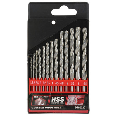 Generic Dekton 13Pc Hss Drill Set 1.5mm To 6.5mmDt80220 from B&Q