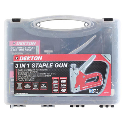 Dekton Dt40711 Staple Gun With Staples 3 In 1 from B&Q