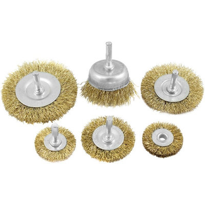 B&Q -  Dt80505 6 Piece Rotary Wire Wheel & Cup Brush Set