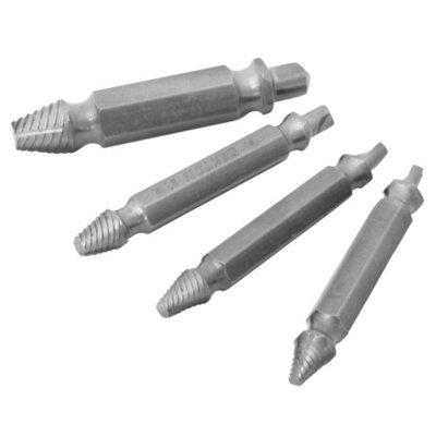 Dekton 4Pc Screw Extractor Set ,Hardened Steel