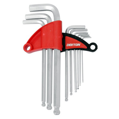 Dekton Long 9Pc Ball End Hex Key Set  1.5mm-10mm from B&Q