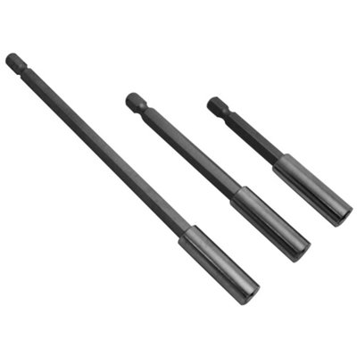 B&Q -  3Pc Bit Holder 150mm100mm And 75mm,1/4" Hex Shank
