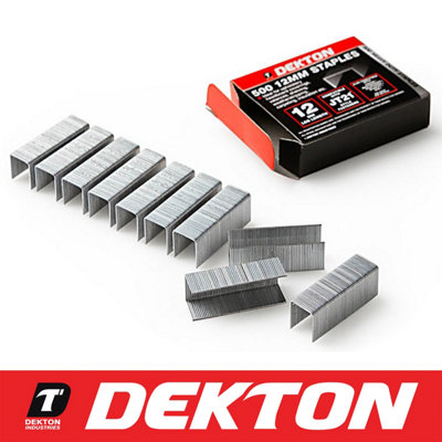 Dekton 1500 X Stapler Gun Refills 8mm,10mm & 12mm Staples Fabric Wood Tacker from B&Q