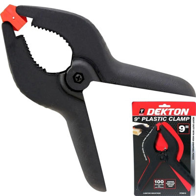 Dekton Spring Quick-Grip Wood Work Carpentry Plastic Clamps 230Mm 9" 100Mm Jaw