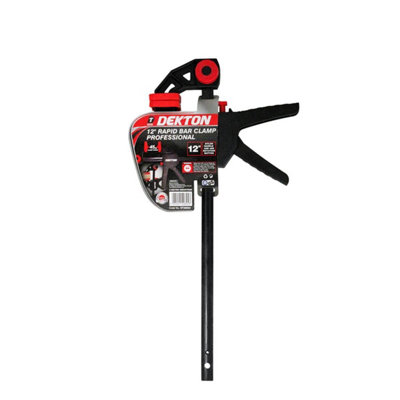 DEKTON 12'' Bar Clamp Wood Working F Clamp Grip Ratchet Quick Release Squeeze from B&Q
