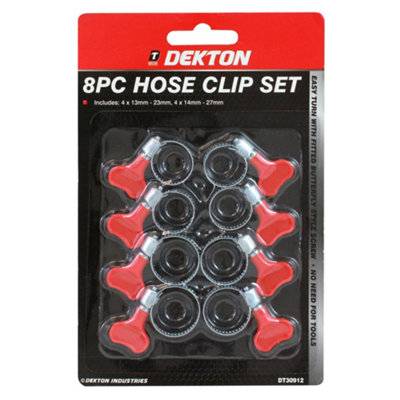 Dekton Hose Clamp With Screw 8PcDt30912 from B&Q