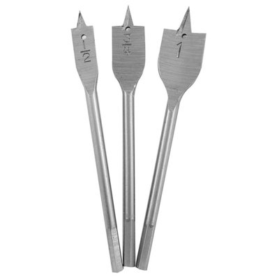 Dekton Flat Wood Drill 3Pc 1/2'' 3/4'' 1''Dt80288 from B&Q
