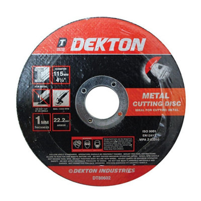 Dekton 115mm Cutting Disc Metal Ultra ThinDt80602 from B&Q