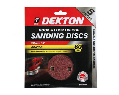 Dekton 5Pc Hook And Loop Orbital Sanding DiscDt80714 from B&Q