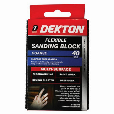 Dekton Dt80792 Flexi Sanding Block 40G from B&Q