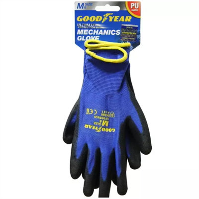 Goodyear Ultimate Nylon Pu Coated Protection Mechanics Work Gloves Medium from B&Q