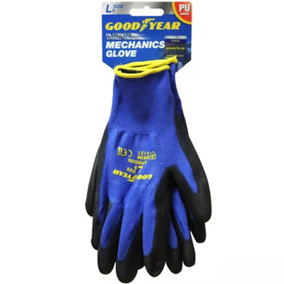 Goodyear Ultimate Nylon Pu Coated Protection Mechanics Work Gloves Large from B&Q