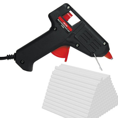 Dekton Hot Melt Electric Mini Glue Gun With 100 Adhesive Sticks from B&Q