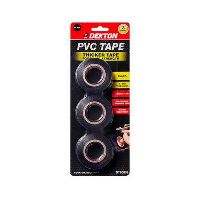 Dekton Dt90859 13M Pvc Tape (Black) from B&Q