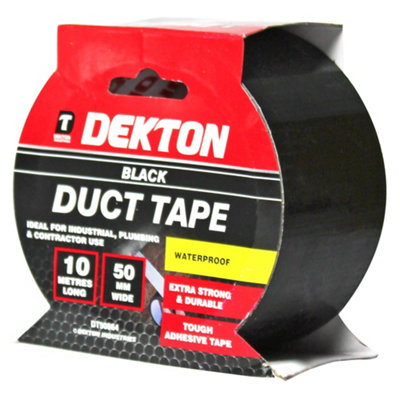 Dekton Dt90864 50mm X 10M Black Cloth Duct Tape from B&Q