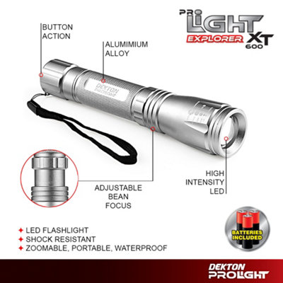 Dekton Pro Light Explorer Xt Cob Led Torch 400 Lumens 350M Range With Batteries from B&Q