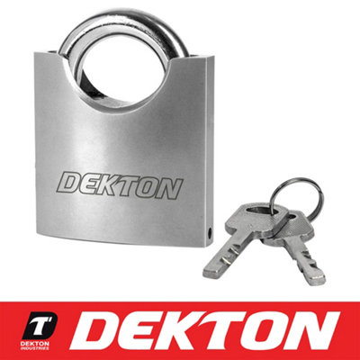 Dekton Heavy Duty Steel Outdoor Security Shed Gate Closed Shackle Padlock 40mm from B&Q