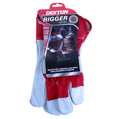 Dekton Dt70817 Rigger Gloves One Size Fits All from B&Q