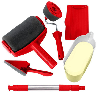 DEKTON Multifunction Foam Paint Roller Decorating Kit Easy Brush Sponge Set Tray Edge from B&Q
