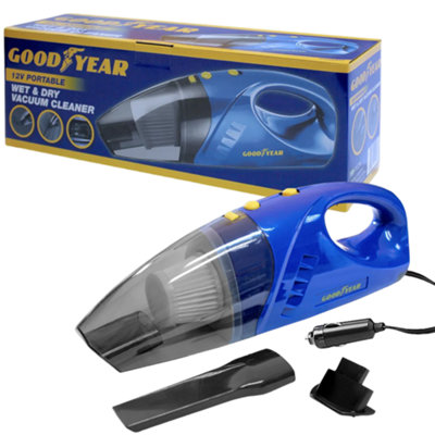 B&Q -  60W 12V Wet And Dry Car Vacuum Cleaner Long Cord Cyclone Filter Bagless