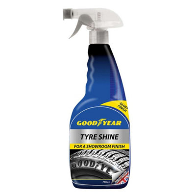 Goodyear Car Tyre Shine Wet-Look Gloss Finish Cleaning Clearer Spray 750Ml from B&Q